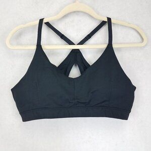 Zella XL Black Athletic Sport Bra Adjustable cross back straps